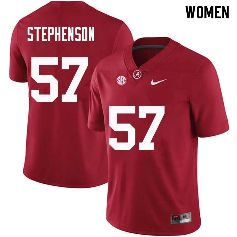 Alabama Crimson Tide Women's Dwight Stephenson #57 Crimson NCAA Nike Authentic Stitched College Football Jersey FU16T52RY